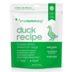 smallbatchdog duck recipe - FREEZE DRIED sliders for dogs