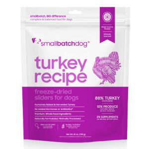 smallbatchdog turkey recipe - FREEZE DRIED sliders for dogs