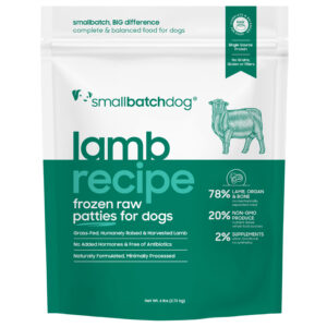 smallbatchdog lamb recipe - FROZEN RAW patties & sliders for dogs