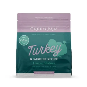 Green JuJu Extras Turkey + Sardine  -  frozen patties & sliders