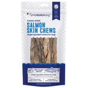 Small Batch Freeze Dried Fish Skin Chews - Salmon