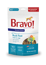 Bravo Dry Roasted Duck Feet Treats for dogs