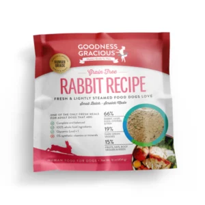 Goodness Gracious Human Grade Synthetic Free Rabbit Recipe Gently Cooked Frozen Dog Food