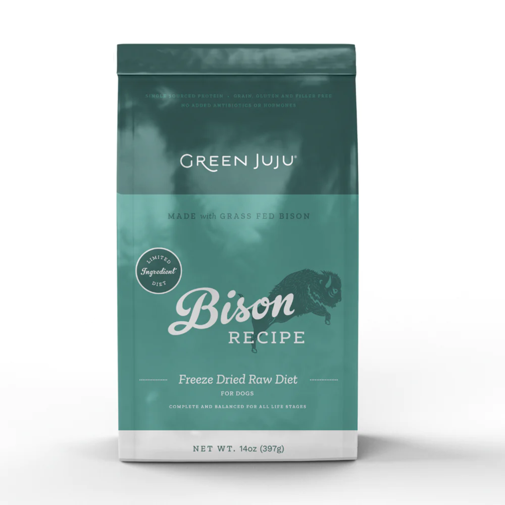 Green JuJu Freeze Dried LID Bison 14oz White Rock Pet Food Delivery