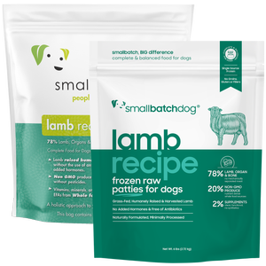 smallbatchdog lamb recipe - FROZEN RAW patties & sliders for dogs