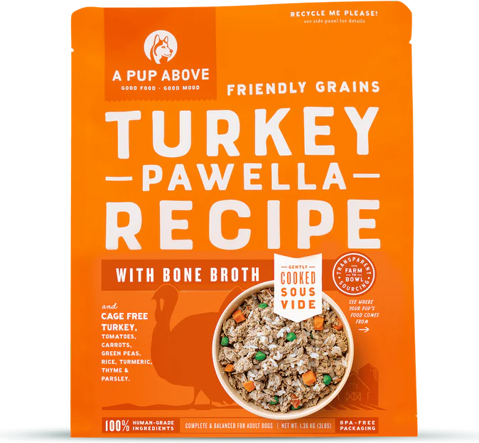 A Pup Above frozen gently cooked Turkey Pawella for dogs