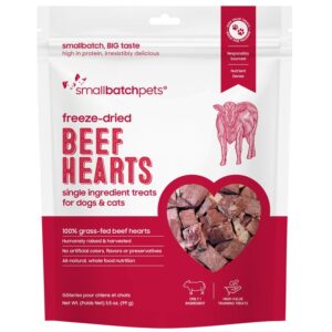 SmallBatch Freeze Dried Hearts 3.5oz - Beef
