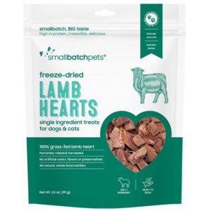 SmallBatch Freeze Dried Hearts 3.5oz - Lamb