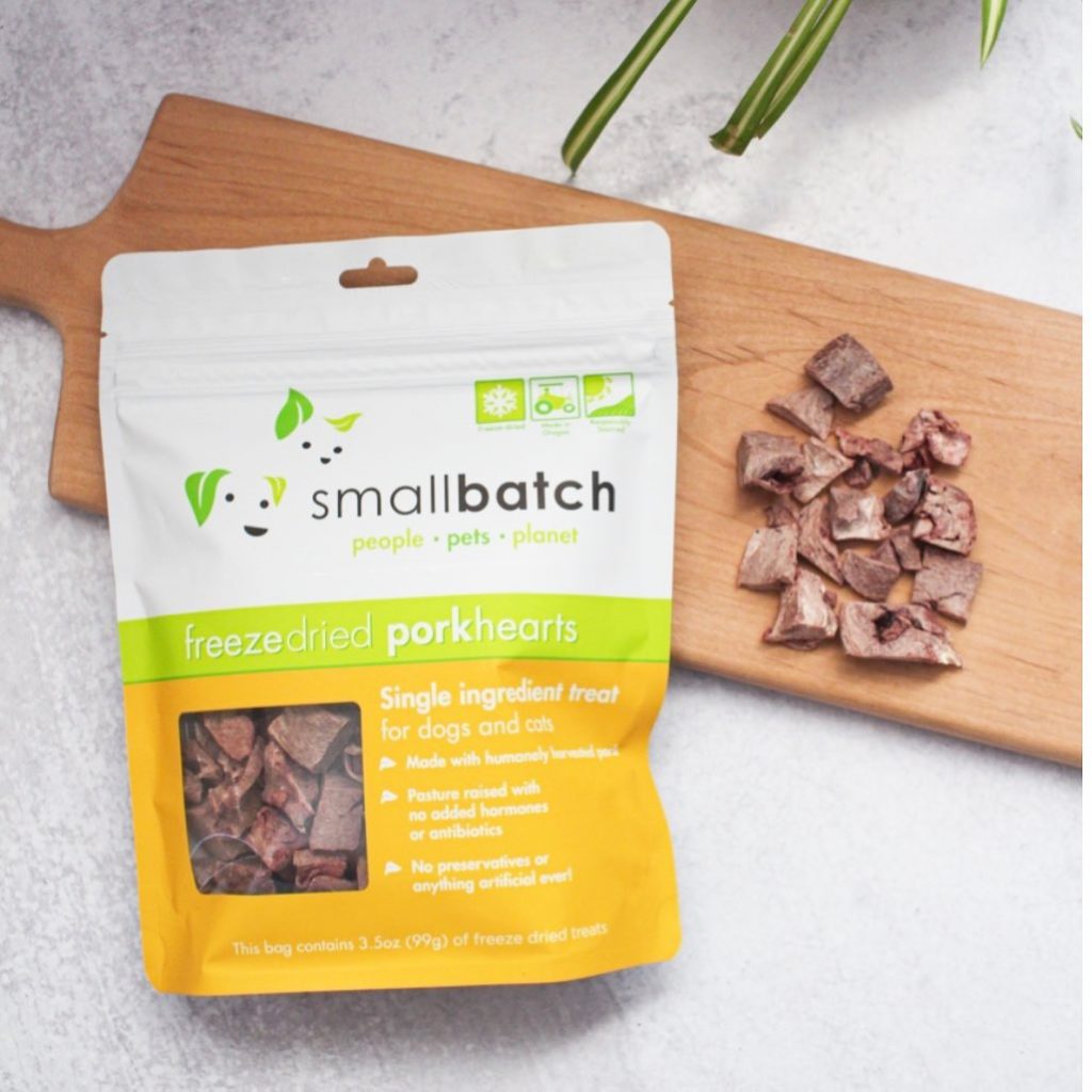 Small Batch Freeze Dried Pork Hearts for dogs White Rock Pet Food