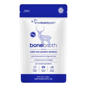 Small Batch Frozen Venison Bone Broth 22 oz